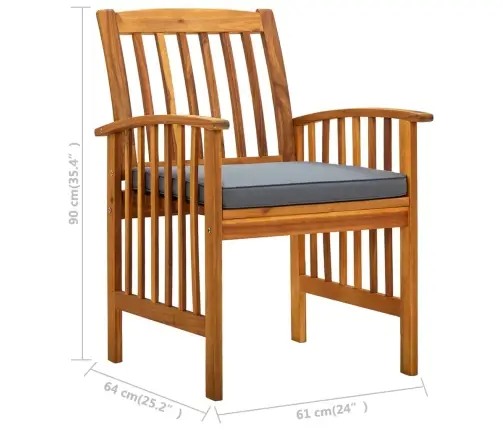 Aia Söögitoolid Istmepatjadega 8 Tk, Akaatsiapuit