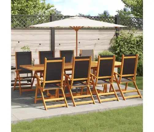 Kokkupandavad Aiatoolid 8 Tk, Akaatsiapuit Ja Tekstileen