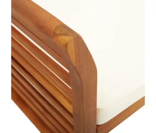 3-Daļīgs Dārza Mēbeļu Komplekts Ar Matračiem, Akācijas Koks Vidaxl