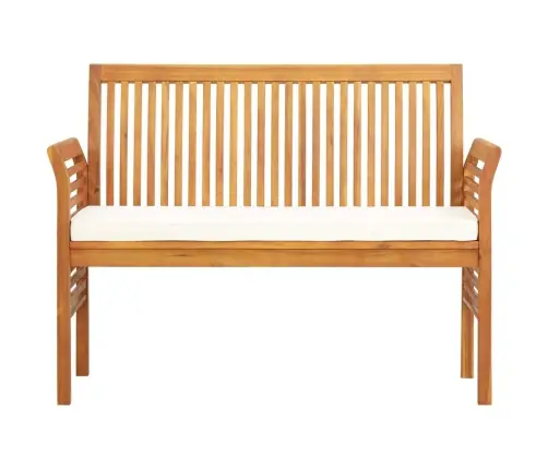 3-Daļīgs Dārza Mēbeļu Komplekts Ar Matračiem, Akācijas Koks Vidaxl