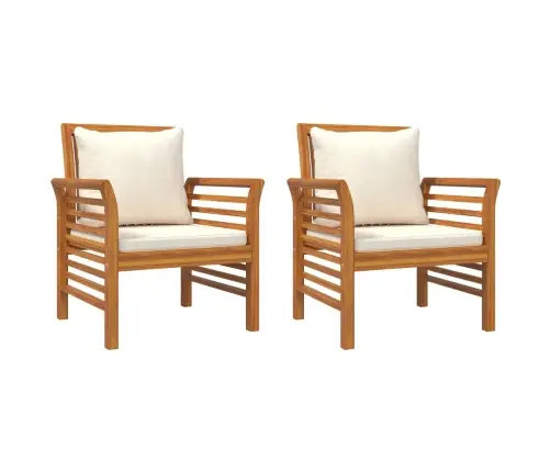 3-Osaline Aiamööbli Komplekt Patjadega, Akaatsiapuit Vidaxl