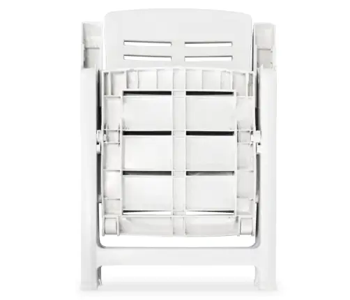 3-Osaline Aiamööbli Komplekt, Valge, Polüpropüleen