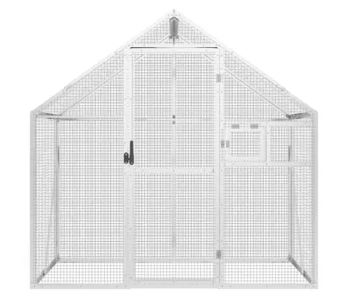 Putnu Māja, Sudraba Krāsa, 179X100X185 Cm, Alumīnijs Vidaxl