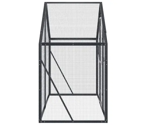 Putnu Māja, Pelēka, 179X100X185 Cm, Alumīnijs Vidaxl