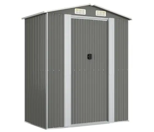 Dārza Šķūnis, Gaiši Pelēks, 192X108X223 Cm, Cinkots Tērauds Vidaxl