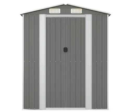 Dārza Šķūnis, Gaiši Pelēks, 192X108X223 Cm, Cinkots Tērauds Vidaxl