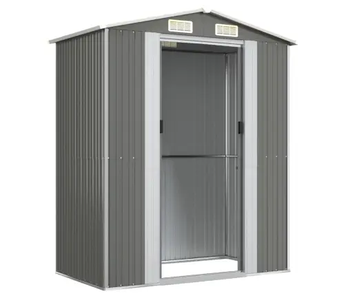 Dārza Šķūnis, Gaiši Pelēks, 192X108X223 Cm, Cinkots Tērauds Vidaxl