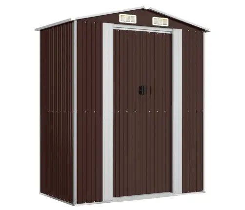 Dārza Šķūnis, Tumši Brūns, 192X108X223 Cm, Cinkots Tērauds Vidaxl