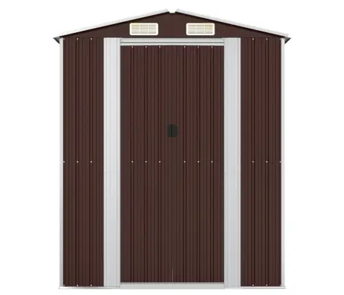 Dārza Šķūnis, Tumši Brūns, 192X108X223 Cm, Cinkots Tērauds Vidaxl