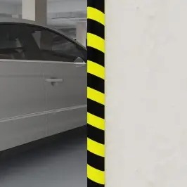 Stūru Aizsargs, Dzeltens Un Melns, 4X3X100 Cm, Pu Vidaxl