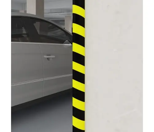 Stūru Aizsargs, Dzeltens Un Melns, 4X3X100 Cm, Pu Vidaxl