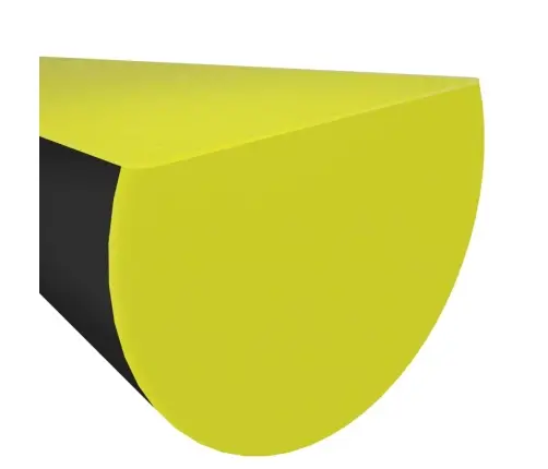 Nurgakaitsed 2 Tk, Kollane Ja Must, 4 X 3 X 100 cm Pu