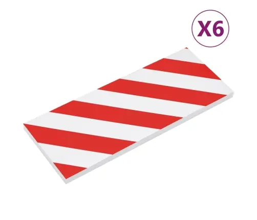 Sienu Aizsargi, 6 Gab., Sarkani Un Balti, 50X20X2 Cm, Eva Putas Vidaxl