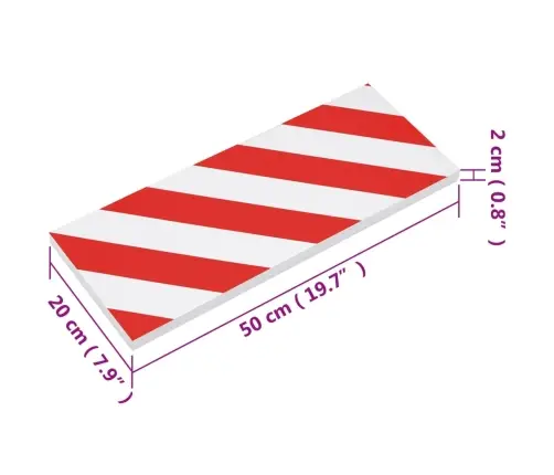 Sienu Aizsargi, 6 Gab., Sarkani Un Balti, 50X20X2 Cm, Eva Putas Vidaxl