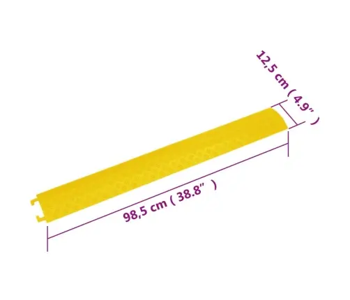Kabelių Apsaugos, 2Vnt., Geltonos Spalvos, 98,5Cm
