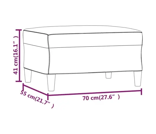 Kājsoliņš, 70X55X41 Cm, Gaiši Pelēks Samts Vidaxl