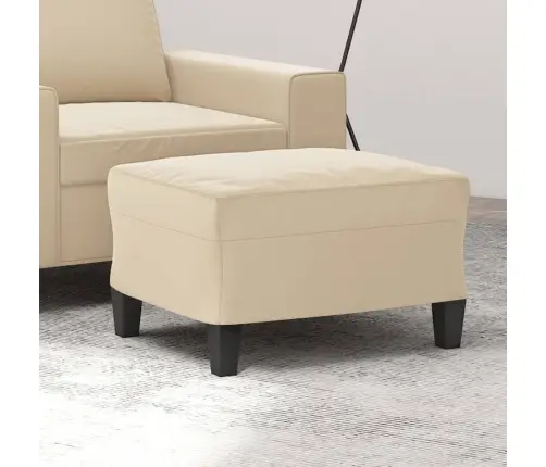 Kājsoliņš, 60X50X41 Cm, Krēmkrāsas Mikrošķiedras Audums Vidaxl