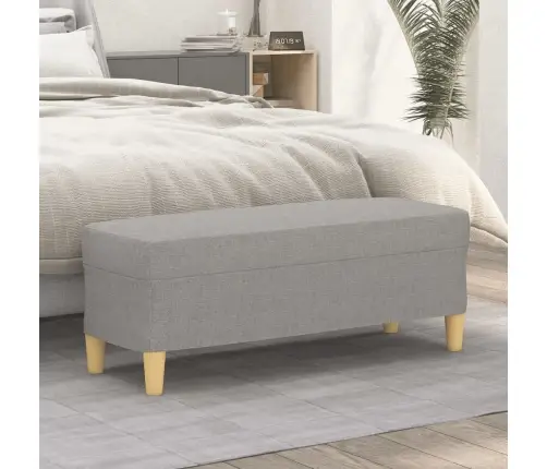 Suoliukas, Šviesiai Pilkos Spalvos, 100X35X41cm Audinys