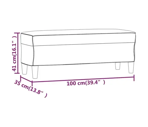 Sols, Brūns, 100X35X41 Cm, Audums Vidaxl