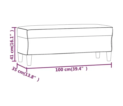 Sols, Melns, 100X35X41 Cm, Audums Vidaxl