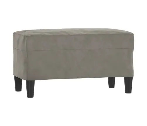 Sols, Gaiši Pelēks, 70X35X41 Cm, Samts Vidaxl