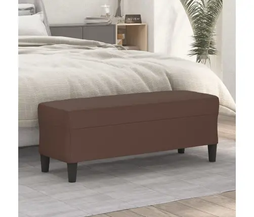 Suoliukas, Rudos Spalvos, 100X35X41cm Dirbtinė Oda