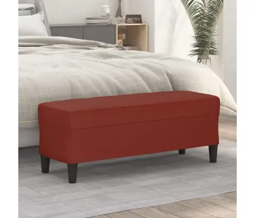 Sols, 100X35X41 Cm, Vīnsarkana Mākslīgā Āda Vidaxl