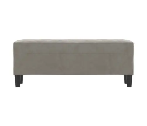 Sols, Gaiši Pelēks, 100X35X41 Cm, Samts Vidaxl