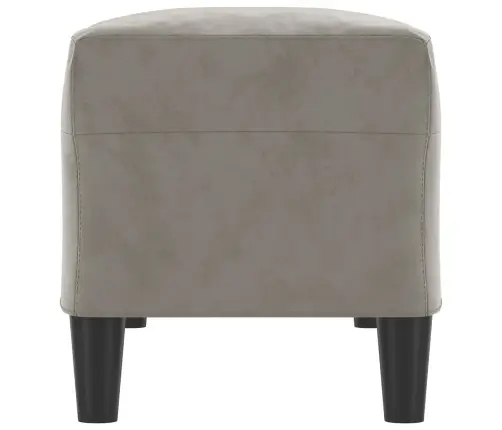 Sols, Gaiši Pelēks, 100X35X41 Cm, Samts Vidaxl