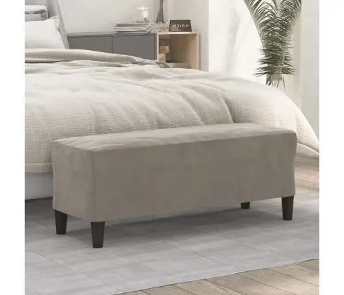 Sols, Gaiši Pelēks, 100X35X41 Cm, Samts Vidaxl