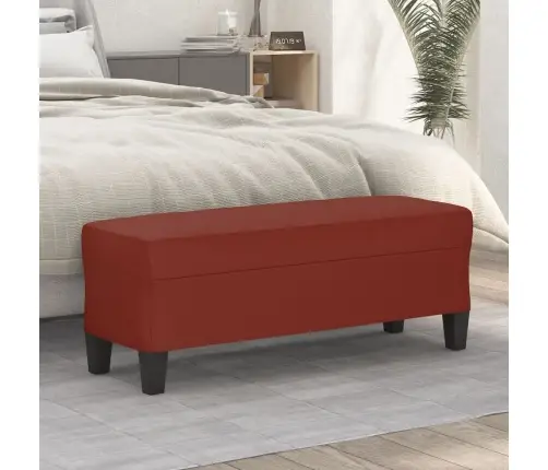 Sols, 100X35X41 Cm, Vīnsarkana Mākslīgā Āda Vidaxl