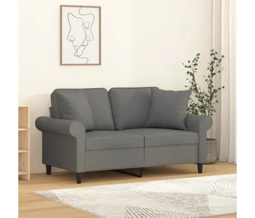 Dekoratīvi Spilveni, 2 Gab., 40X40 Cm, Tumši Pelēks Audums Vidaxl