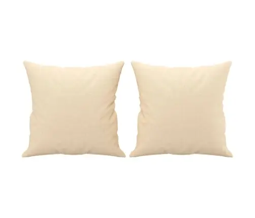 Dekoratīvi Spilveni, 2 Gab., Krēmkrāsas, 40X40 Cm, Audums Vidaxl