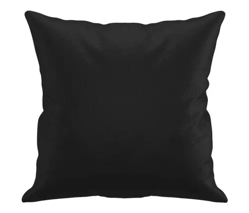 Pagalvėlės, 2Vnt., Juodos Spalvos, 40X40cm Dirbtinė Oda