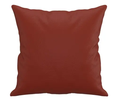 Dekoratīvi Spilveni, 2 Gab., Vīnsarkani, 40X40 Cm, Mākslīgā Āda Vidaxl