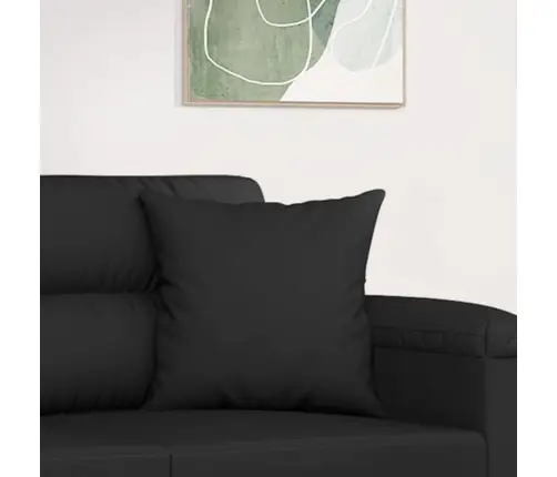 Dekoratīvi Spilveni, 2 Gb., 40X40Cm, Melns Mikrošķiedras Audums Vidaxl