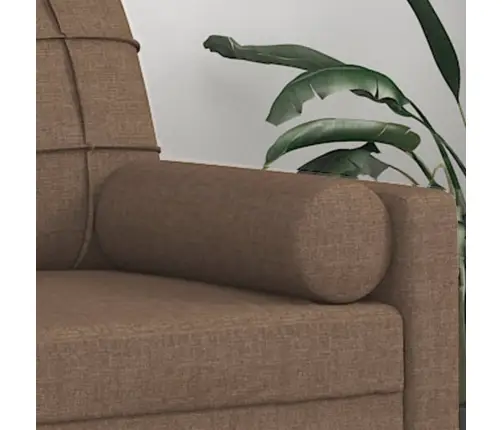 Dekoratīvi Spilveni, 2 Gab., Ø15X50 Cm, Brūns Audums Vidaxl