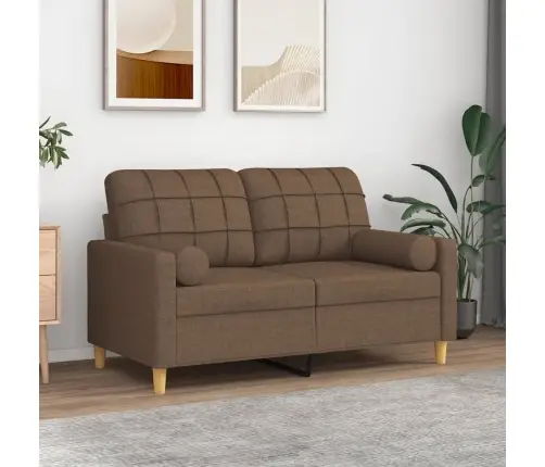 Dekoratīvi Spilveni, 2 Gab., Ø15X50 Cm, Brūns Audums Vidaxl