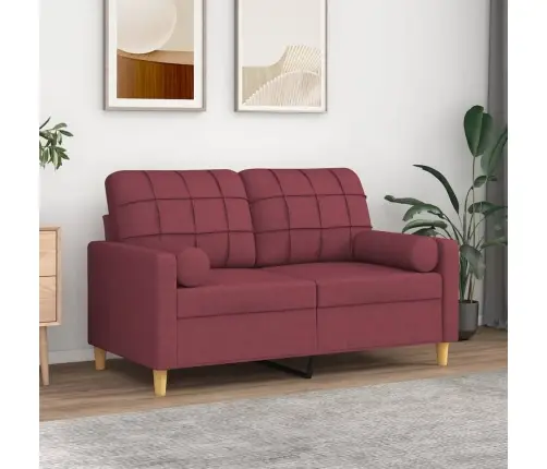 Dekoratiivpadjad 2 Tk, Veinipunane, Ø15X50 cm Kangas