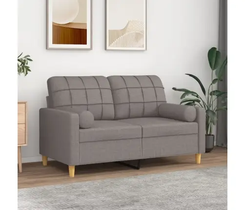 Dekoratīvi Spilveni, 2 Gab., Pelēkbrūni, Ø15X50 Cm, Audums Vidaxl