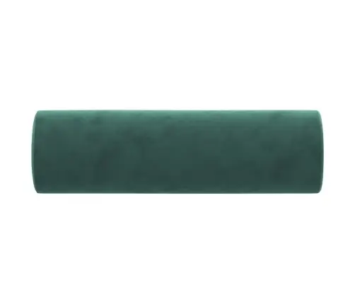 Dekoratīvi Spilveni, 2 Gab., Ø15X50 Cm, Tumši Zaļš Samts Vidaxl