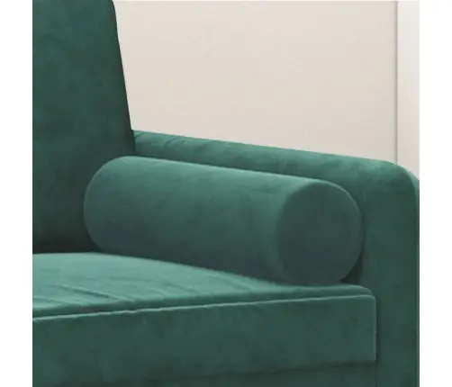 Dekoratīvi Spilveni, 2 Gab., Ø15X50 Cm, Tumši Zaļš Samts Vidaxl