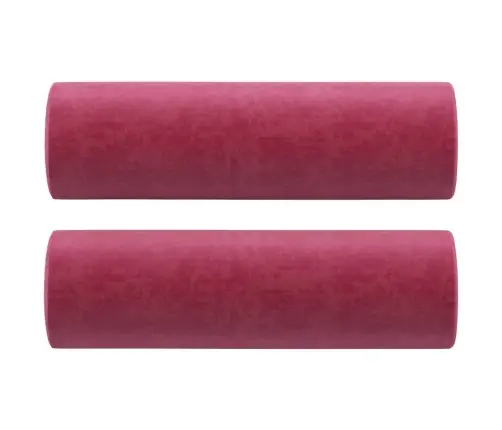 Dekoratiivpadjad 2 Tk, Veinipunane, Ø15X50 cm Samet