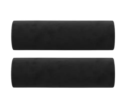 Dekoratīvi Spilveni, 2 Gab., Melni, Ø15X50 Cm, Samts Vidaxl
