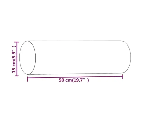 Dekoratīvi Spilveni, 2 Gab., Melni, Ø15X50 Cm, Samts Vidaxl