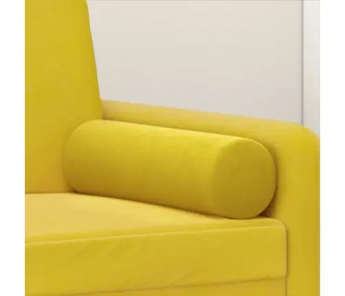 Dekoratīvi Spilveni, 2 Gab., Dzelteni, Ø15X50 Cm, Samts Vidaxl