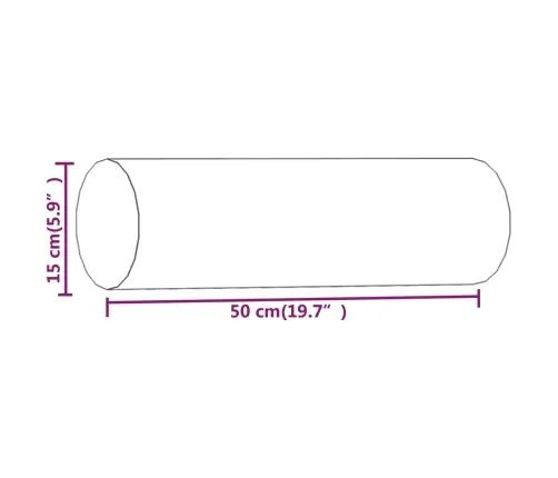 Dekoratīvi Spilveni, 2 Gab., Dzelteni, Ø15X50 Cm, Samts Vidaxl