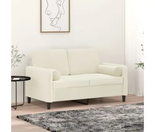 Dekoratīvi Spilveni, 2 Gab., Krēmkrāsas, Ø15X50 Cm, Samts Vidaxl