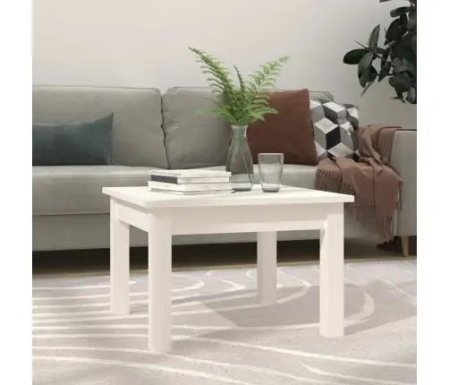 Kafijas Galdiņš, Balts, 45X45X30 Cm, Priedes Masīvkoks Vidaxl