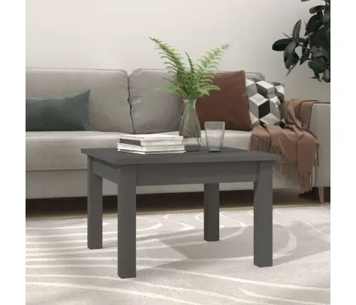 Kavos Staliukas, Pilkas, 45X45X30cm Pušies Medienos Masyvas
